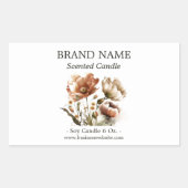 Rustikales Blumenkohl-Etikett Rechteckiger Aufkleber (Vorderseite)