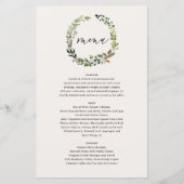 Rustikales Blumenkranz und Hirschgeweih-Menü (Vorderseite)