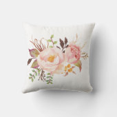 Rustikales Blumenkraut Monogramm Kissen (Rückseite)