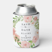 Rustikales Blumenkraut Save the Date Foto Dosenkühler (Kanne Vorderseite)