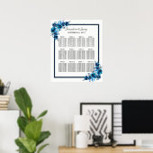 Rustikales Blumenland Hochzeitsdiagramm Poster (Heimbüro)