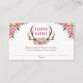 Rustikales Blumenmädchen, Babydusche, Preisliste Begleitkarte