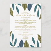 Rustikales Blumenmenü aus Leaf Menükarte (Vorderseite)