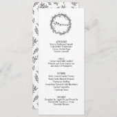 Rustikales Blumenmenü zum Erntedank Einladung (Vorne/Hinten)