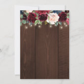 Rustikales Blumenmoor-Erntedank Einladung (Rückseite)