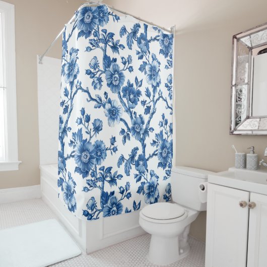 Rustikales Blumenmuster Duschvorhang (Beispiel)