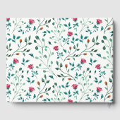 Rustikales Blumenmuster | Hochzeit Gästebuch (Rückseite)