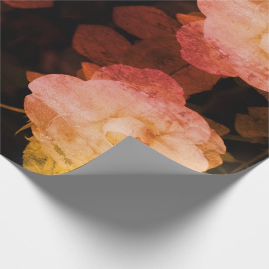 Rustikales Blumenpapier mit Foto Geschenkpapier (Ecke)
