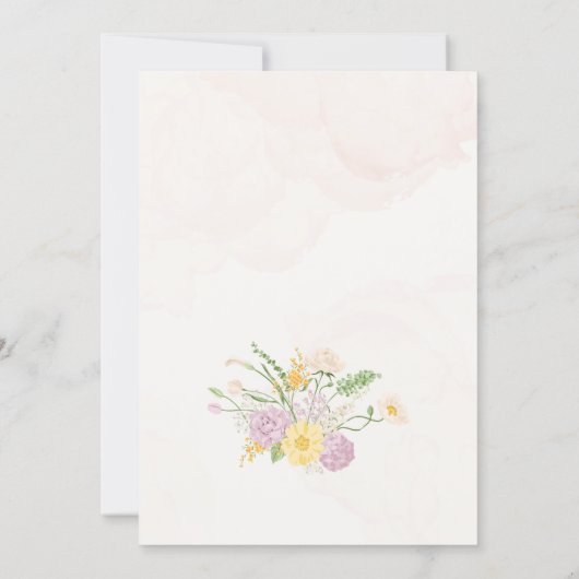 Rustikales Blumenpärchen Save The Date (Rückseite)