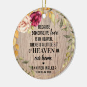 Rustikales Blumenreath Foto Weihnachten Keramik Ornament (Links)