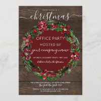 Rustikales Blumenreath Wood Corporate Weihnachten