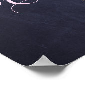 Rustikales Blumenschiff Brautparty Begrüßungszeich Poster (Ecke)