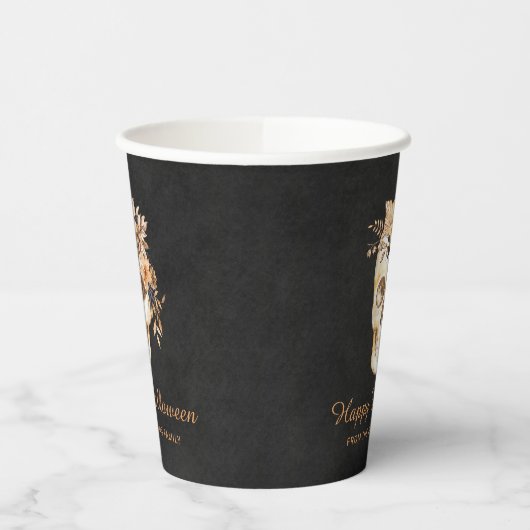 Rustikales Blumenschmuck Halloween Pappbecher (Links)