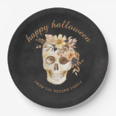 Rustikales Blumenschmuck Halloween Pappteller (Vorderseite)