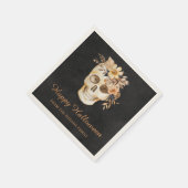 Rustikales Blumenschmuck Halloween Serviette (Ecke)