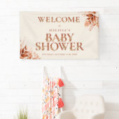 Rustikales Blumenschreiben Fall Babydusche Begrüßu Banner (Insitu)