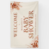 Rustikales Blumenschreiben Fall Babydusche Begrüßu Banner (Vertikal)