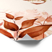 Rustikales Blumenschreiben Fall Babydusche Begrüßu Poster (Ecke)