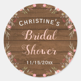 Rustikales Blumenwald Country Chic Bridal Gastfreu Runder Aufkleber