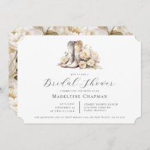 Rustikales Blumenwasser Boots Brautparty