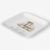 Rustikales Blumenwasser Boots Brautparty Pappteller (Gewinkelt)