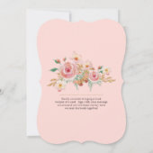 Rustikales Blumenwasser Pumpkin Girl Babydusche Einladung (Rückseite)