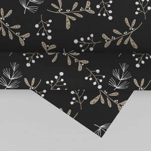 Rustikales Blumenweihnachten Geschenkpapier