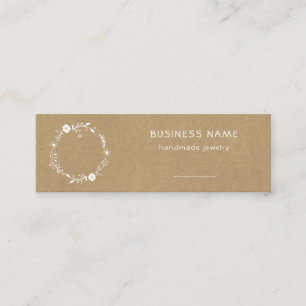 Rustikales Blumenwerk Mini Visitenkarte