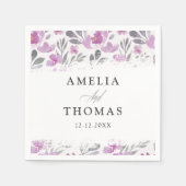 Rustikales Blumenwettermuster Serviette (Vorderseite)