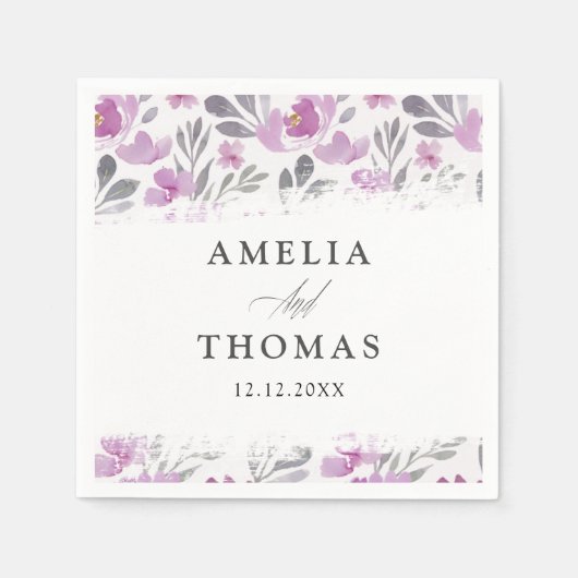 Rustikales Blumenwettermuster Serviette (Vorderseite)