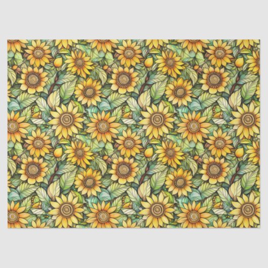 Rustikales Blumenzapier - 10lb, 17"x23" Seidenpapier (Vorderseite)