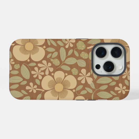 Rustikales Blumenzauber iPhone Hülle (Rückseite (Horizontal))