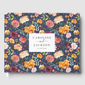 Rustikales Blumenzettel Gästebuch (Vorderseite)