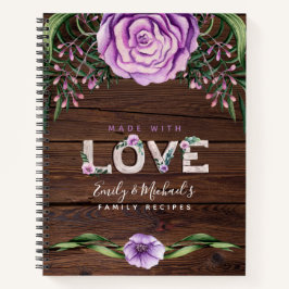 Rustikales Blumenzettel Notizblock