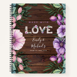 Rustikales Blumenzettel Notizblock