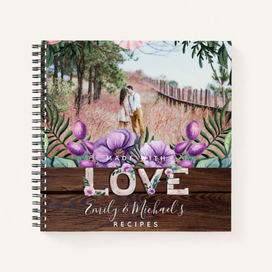 Rustikales Blumenzettel Notizblock (Vorderseite)