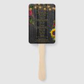 Rustikales Blumenzitronenprogramm Fächer (Rückseite)