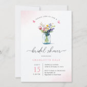 Rustikales Blush Brautparty Einladung (Vorderseite)