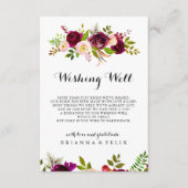 Rustikales Blush Burgund Blumenzwiebeln wünscht si Begleitkarte (Vorderseite)