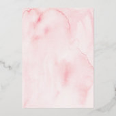 Rustikales Blush-Gold-Brautparty Folieneinladung (Rückseite)