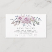 Rustikales Blush Lila Blumenzwiebelwebsite UAWG Begleitkarte (Vorderseite)