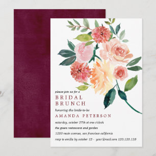Rustikales Blut Bride Bouquet Autumn Bridal Brun Einladung