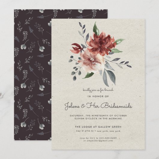 Rustikales Blut | Floral Bridesmaid Brunch (Vorne/Hinten)