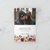 Rustikales Blut | Foto Wedding Dankeschön Card Dankeskarte (Innenseite)