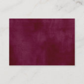 Rustikales Blut | Hochzeitshotel Unterkunftskarten Begleitkarte (Rückseite)