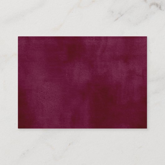 Rustikales Blut | Hochzeitshotel Unterkunftskarten Begleitkarte (Rückseite)