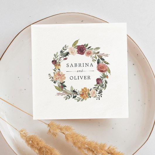 Rustikales Blut | Personalisierte Hochzeit mit Blu Serviette