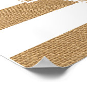 Rustikales Blütenburlap Stripes Wedding WELCOME SI Poster (Ecke)