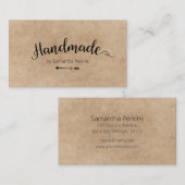 Rustikales Bogenpapier Visitenkarte (Vorne/Hinten)