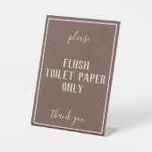 Rustikales Bohemisch Brown Bad sepotische Gegensig Sockelschild (Vorderseite)